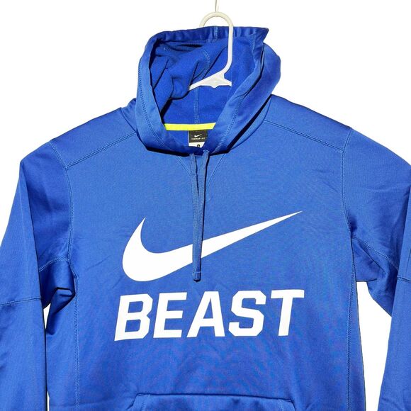 Nike Therma-Fit Beast Hoodie Men’s Large Blue Fleece Pullover EUC - Picture 2 of 9